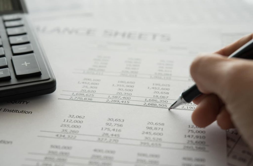 auditor auditing of financial statements. Bookkeeping, Accounting Concept.